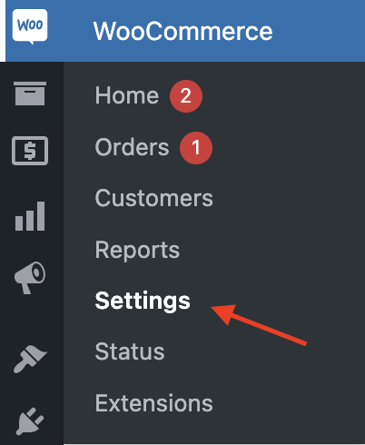 WooCommerce settings